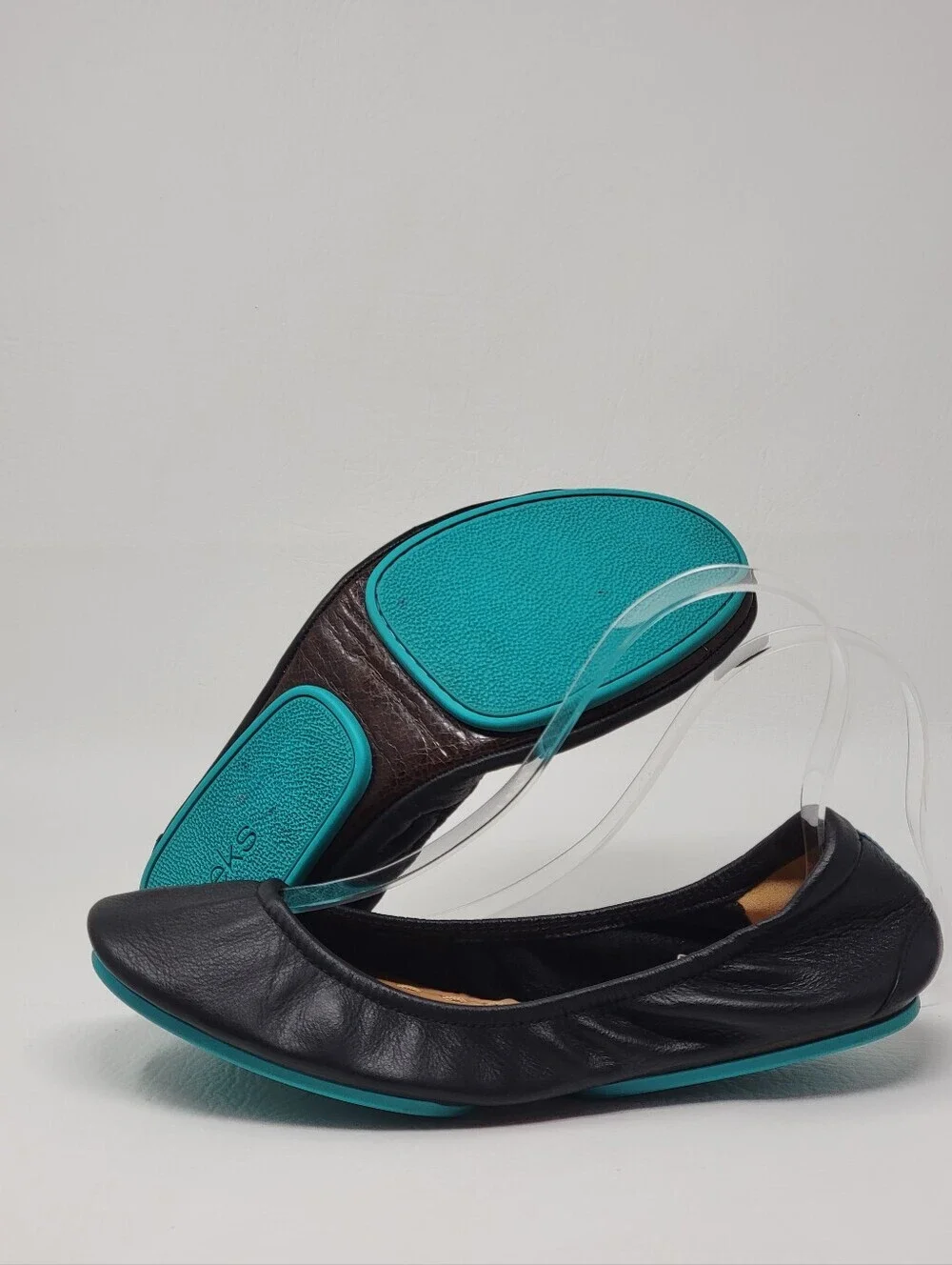Tieks by Gavrieli California Navy Blue Leather Ballet Flats Slip On Shoes Size 8